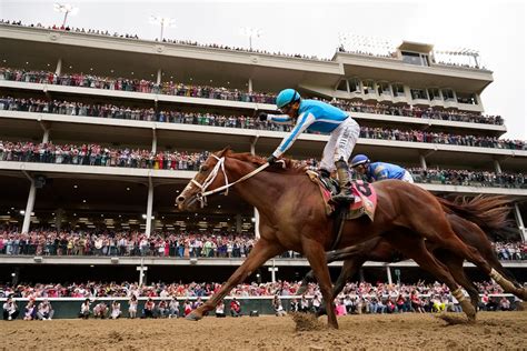 Mage wins the 149th Kentucky Derby .